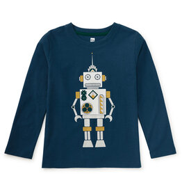 Tea Collection Metallic Robot Graphic Tee Ink