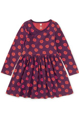 Tea Collection L/S Wrap Neck Simple Chrysanthemums