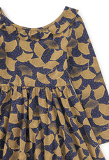 Tea Collection Ruffle Collar Ballet Dress Gingko Leaf