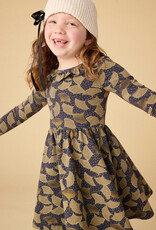 Tea Collection Ruffle Collar Ballet Dress Gingko Leaf