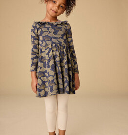 Tea Collection Ruffle Collar Ballet Dress Gingko Leaf