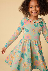 Tea Collection Ruffle Collar Ballet Dress Chalk Water