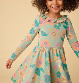 Tea Collection SALE Ruffle Collar Ballet Dress Chalk Water