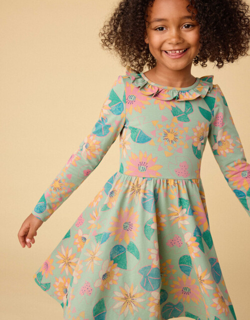 Tea Collection Ruffle Collar Ballet Dress Chalk Water