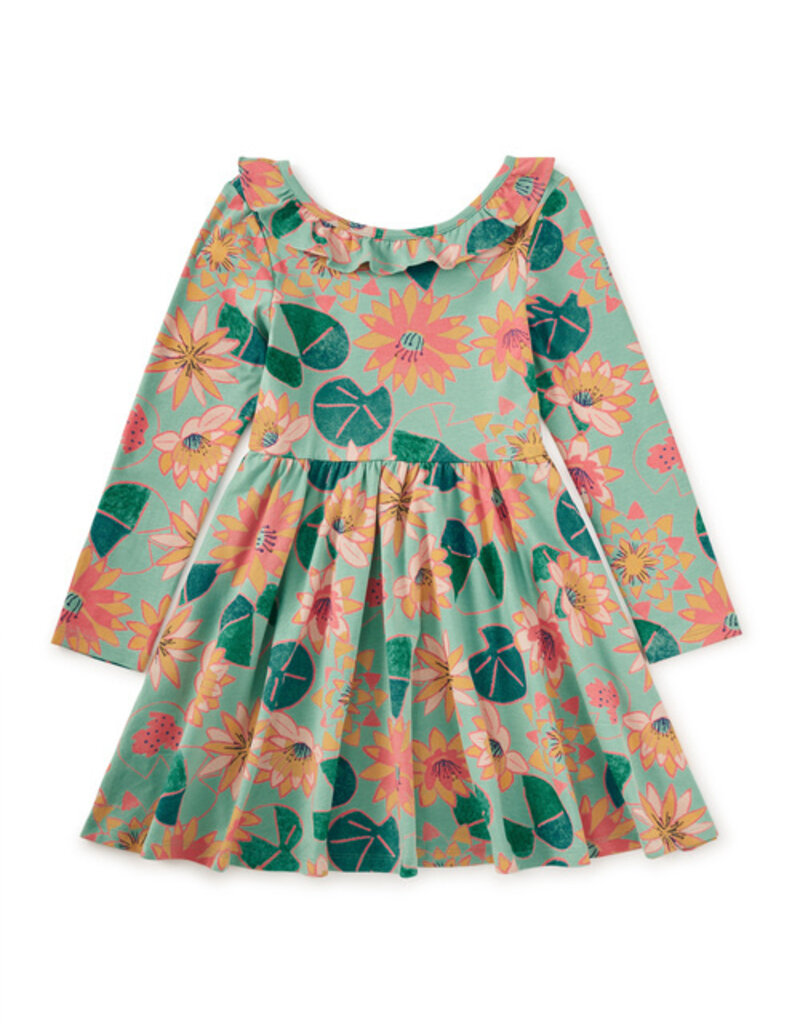 Tea Collection Ruffle Collar Ballet Dress Chalk Water