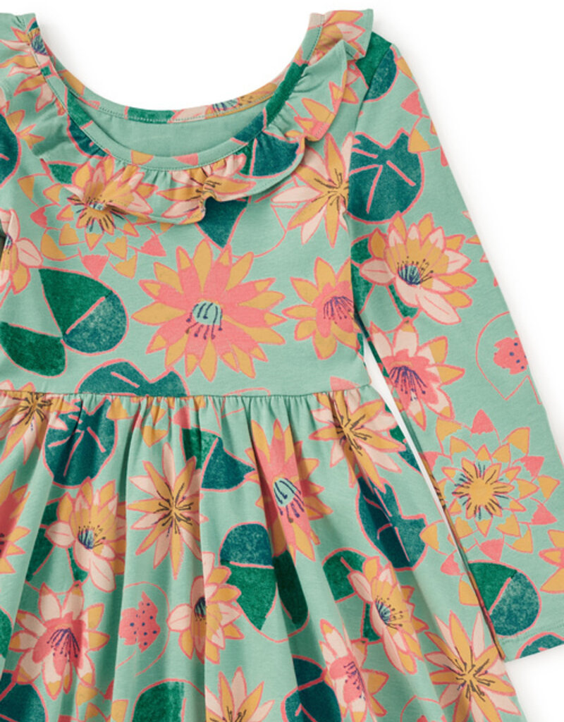 Tea Collection Ruffle Collar Ballet Dress Chalk Water