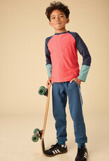 Tea Collection Explorer Colorblock Raglan Top Scarlet