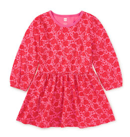 Tea Collection Blouson Sleeve Pocket Dress Andong Floral