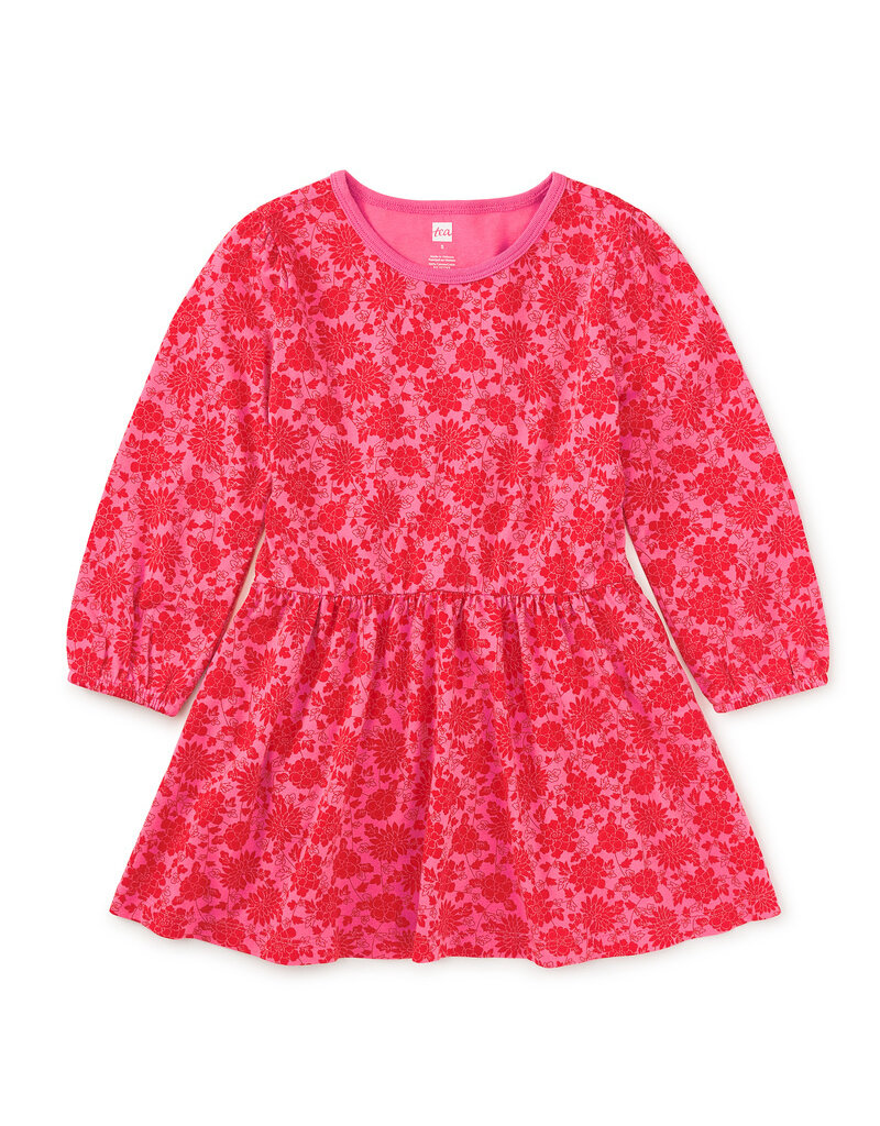 Tea Collection Blouson Sleeve Pocket Dress Andong Floral