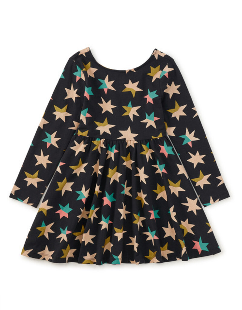 Tea Collection Printed Ballet Dress Colorblock Metallic Stars
