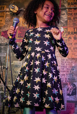 Tea Collection Printed Ballet Dress Colorblock Metallic Stars