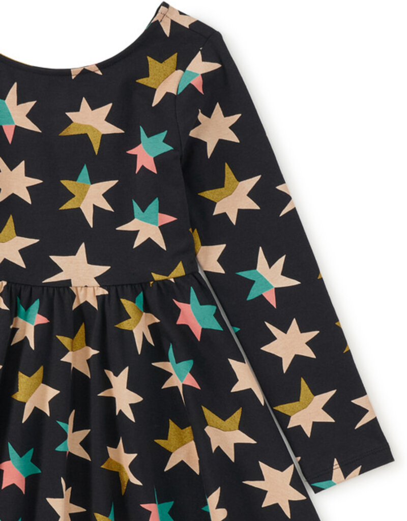 Tea Collection Printed Ballet Dress Colorblock Metallic Stars