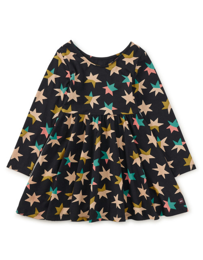 Tea Collection Printed Ballet Dress Colorblock Metallic Stars