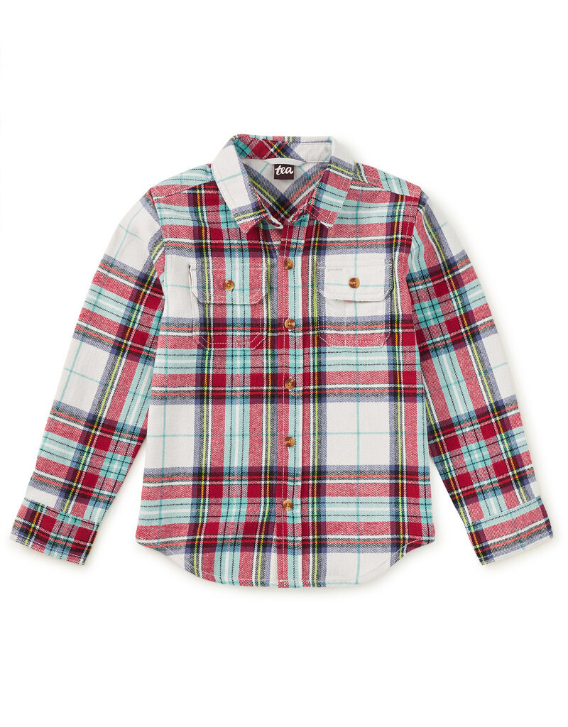 Tea Collection Flannel Button Up Shirt Korb