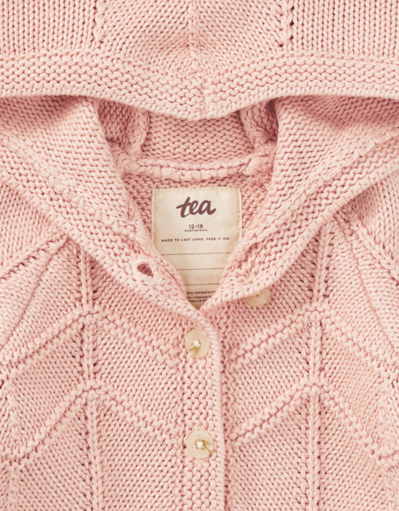 Tea Collection Creature Comfort Baby Cardigan Rosada