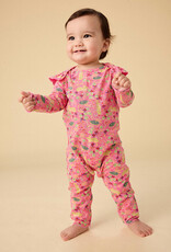 Tea Collection Ruffle Shoulder Romper Rabbit Turtle Folktale