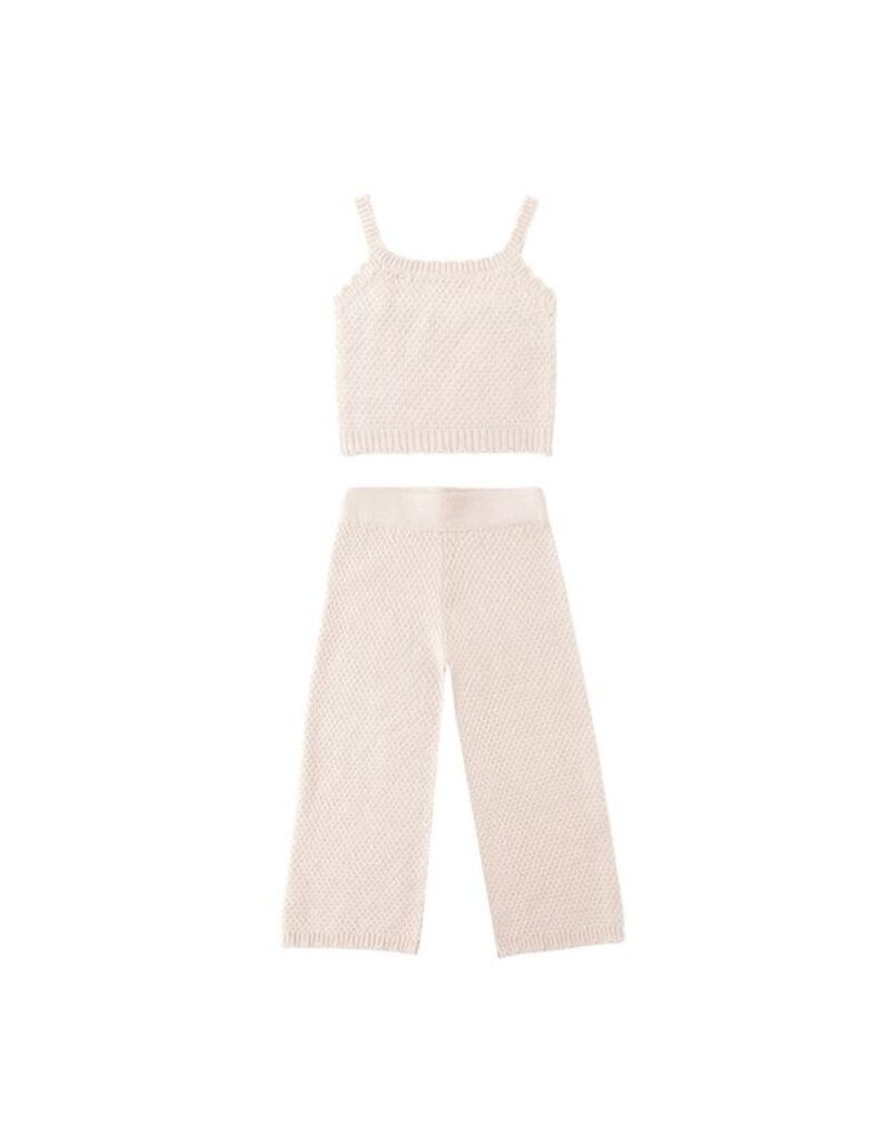 Rylee + Cru Inc. KNIT LOUNGE SET || HEATHERED PETAL