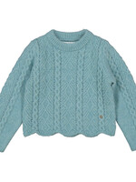 Abel & Lula SALE. Soft Aqua Knit Sweater