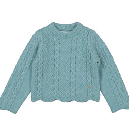 Abel & Lula Soft Aqua Knit Sweater