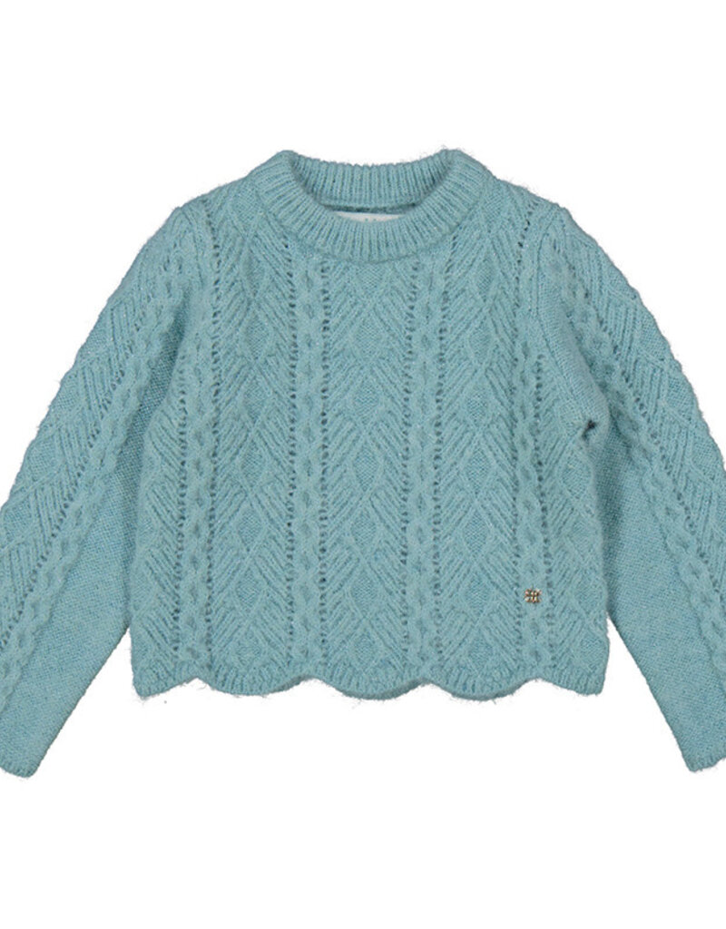 Abel & Lula Soft Aqua Knit Sweater