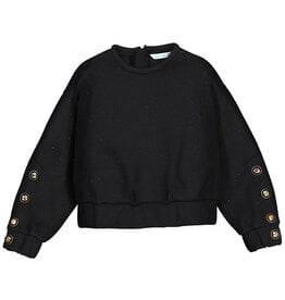 Abel & Lula Black Pullover w/Rhinestone