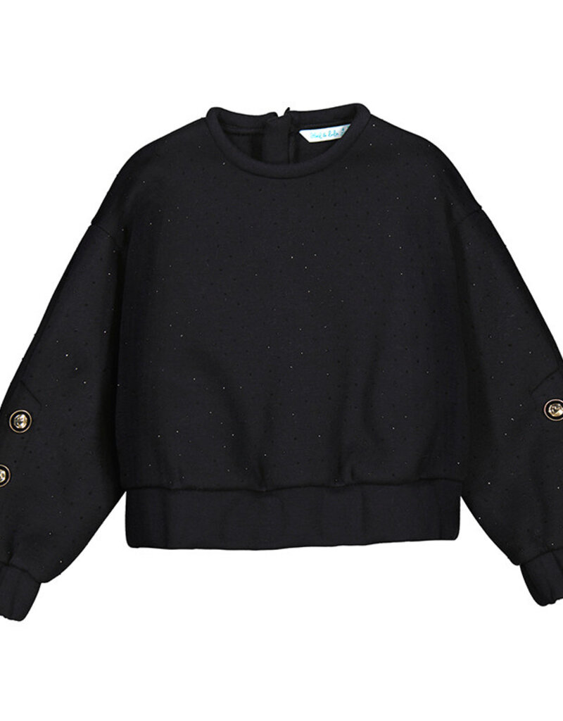 Abel & Lula Black Pullover w/Rhinestone