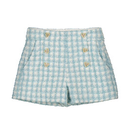 Abel & Lula Soft Aqua Plaid Shorts