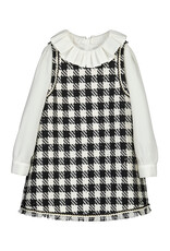 Abel & Lula Black Herringbone Dress