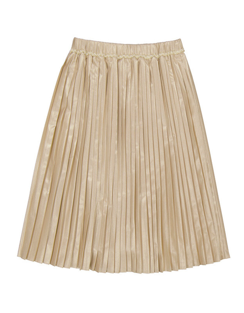 Abel & Lula Midi Lame Skirt Oat