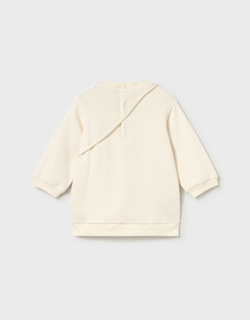 Mayoral Cream Faux Fur Dress w/Purse