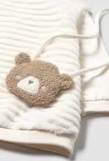 Mayoral Cream Faux Fur Dress w/Purse