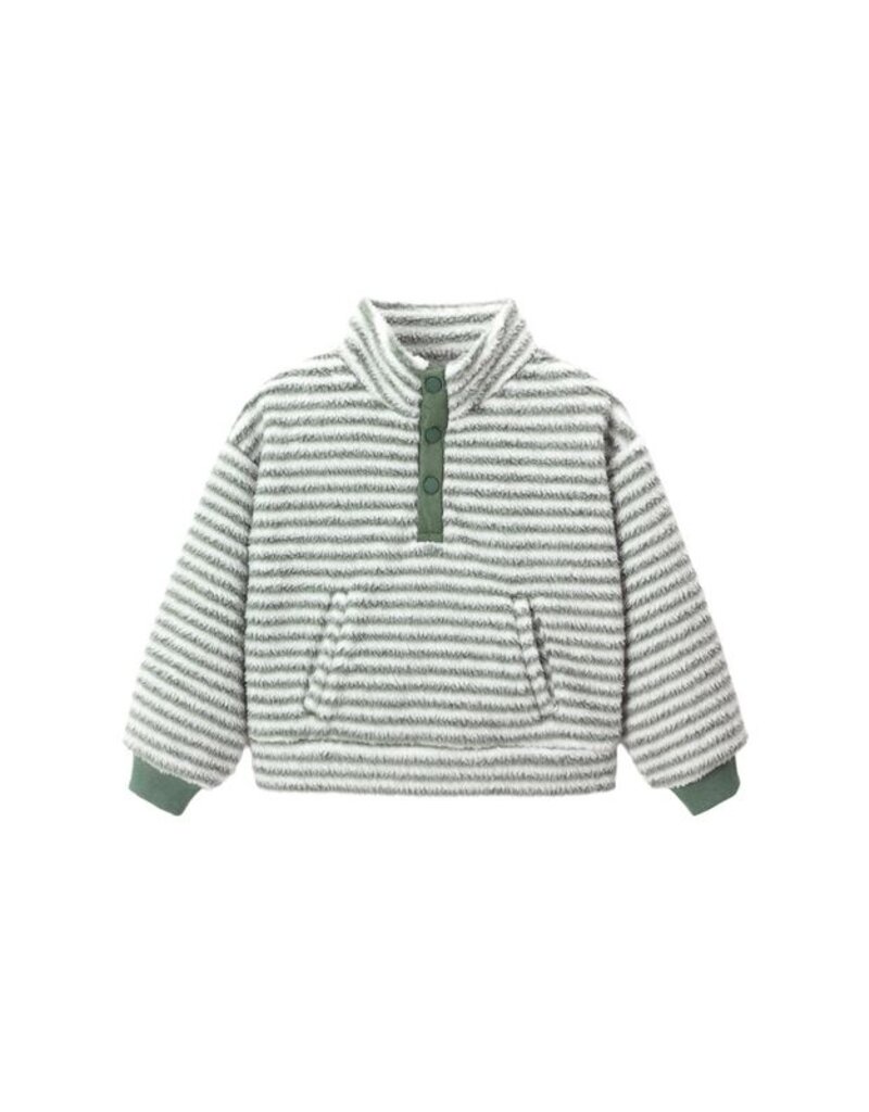 Rylee + Cru Inc. SNAP PULLOVER || EVERGREEN STRIPE EVERGREEN