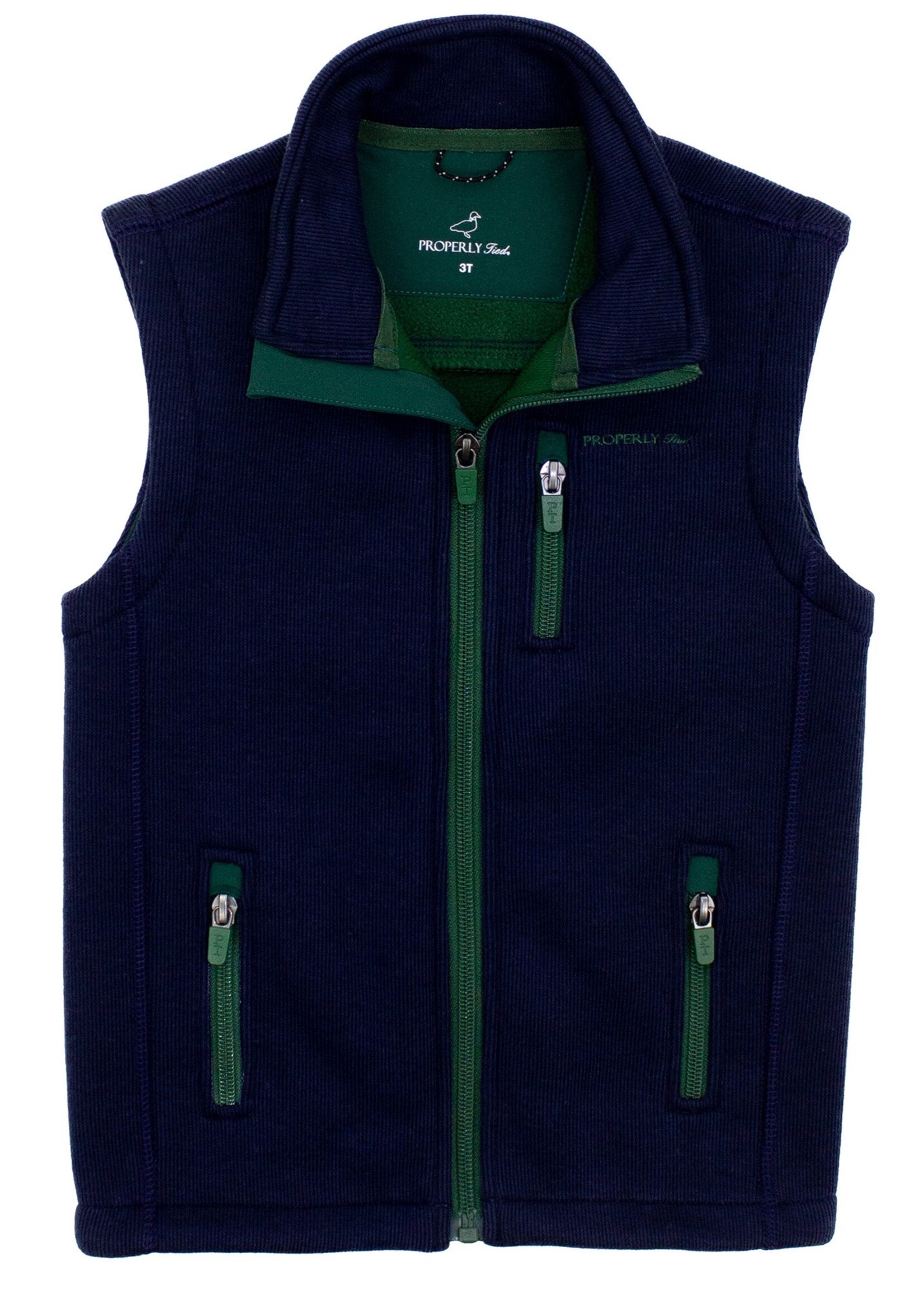 Properly Tied Boys Highland Vest Navy