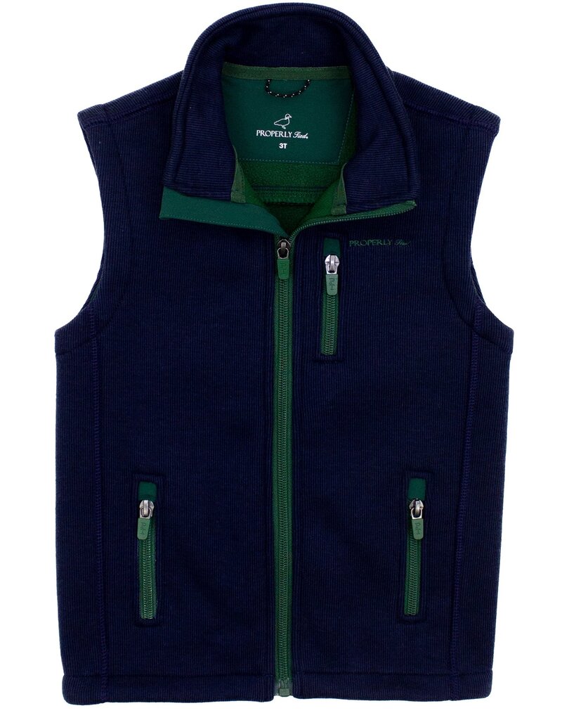 Properly Tied Boys Highland Vest Navy