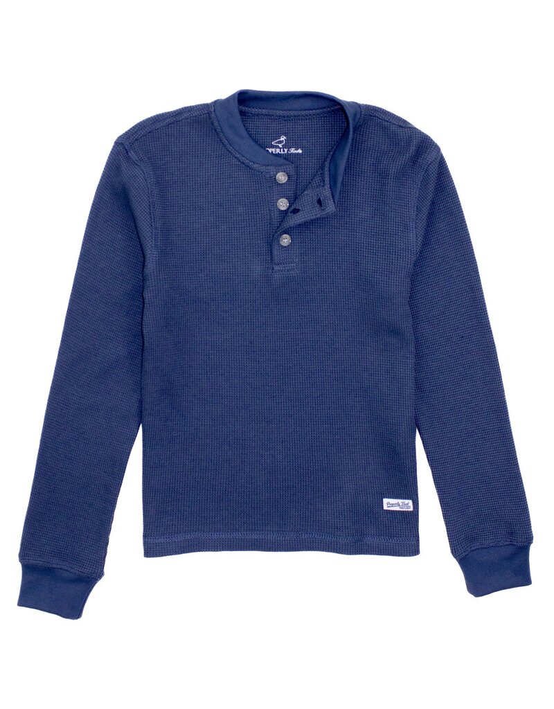 Properly Tied Boys Trek Henley River Blue