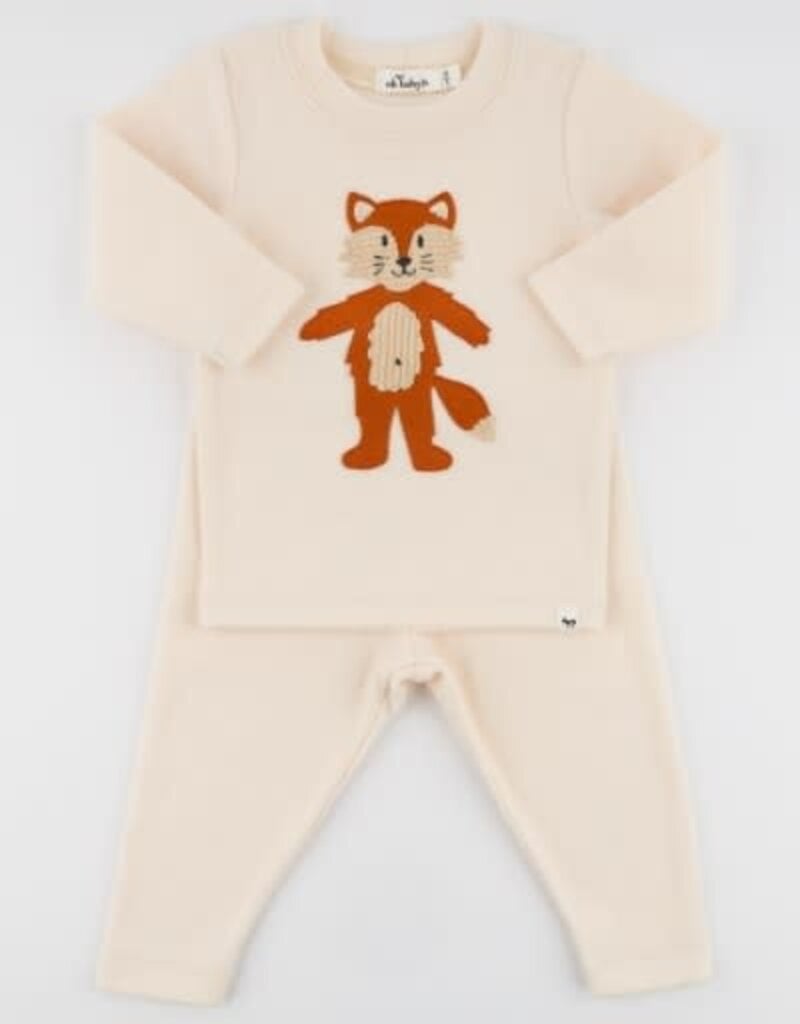 oh baby! SHAGGY FOX BABY RIB 2PC SET