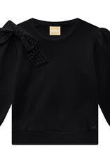 Milon Black Jersey Top w/Shoulder Bow