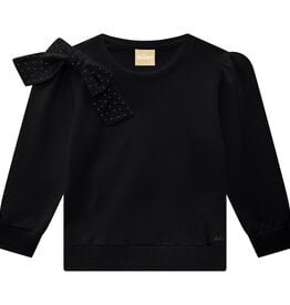 Milon Black Jersey Top w/Shoulder Bow