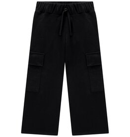 Milon Girls Black Cargo Jersey Pants