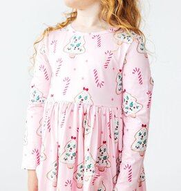 Mila & Rose Christmas Cookies L/S Pocket Twirl Dress