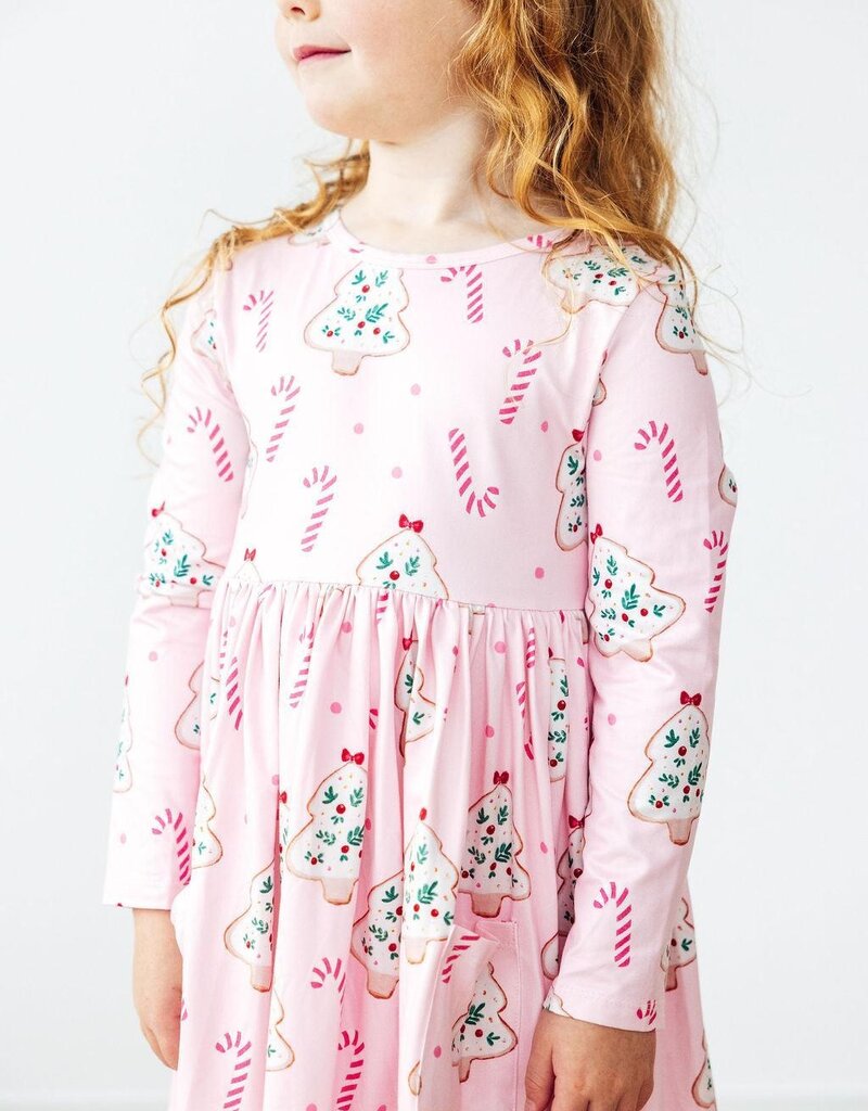 Mila & Rose Christmas Cookies L/S Pocket Twirl Dress
