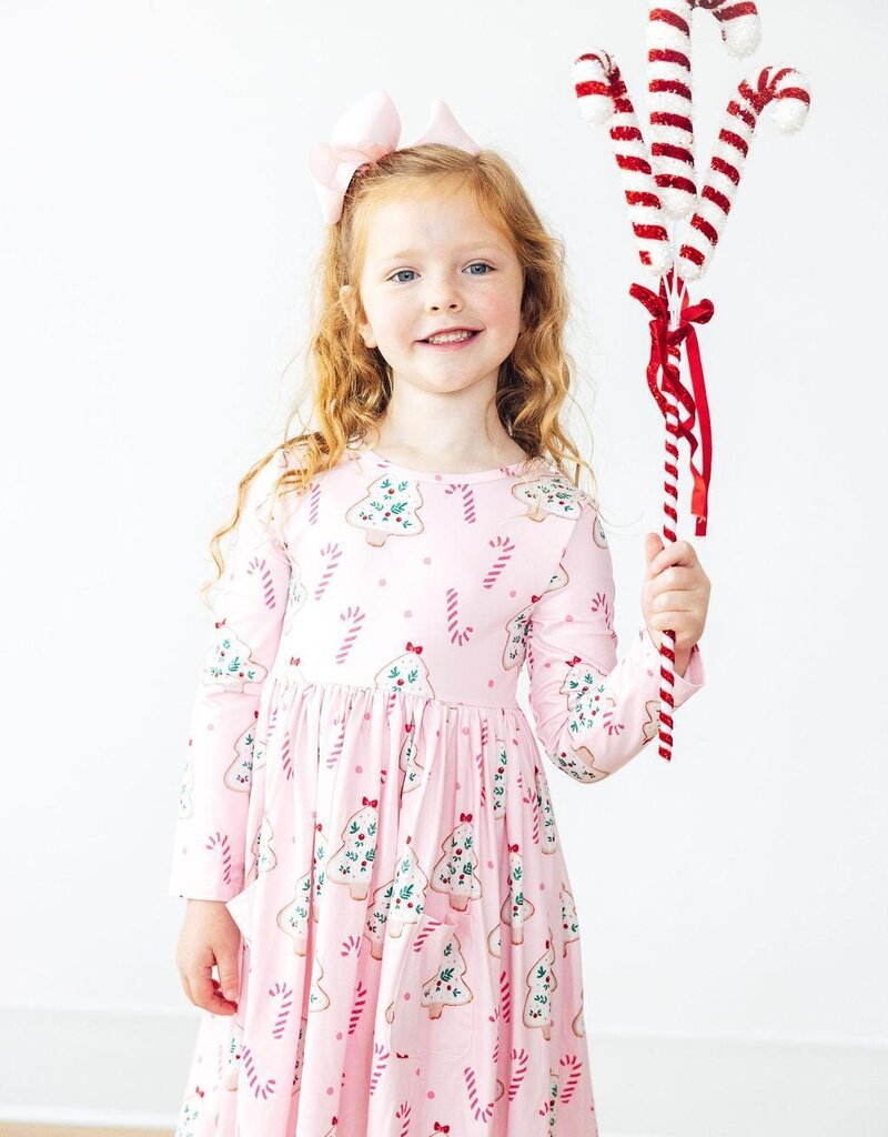 Mila & Rose Christmas Cookies L/S Pocket Twirl Dress
