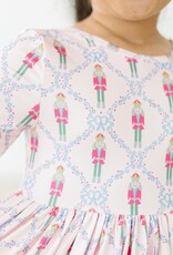 Mila & Rose Pink Nutcracker 3/4 Sleeve Pocket Twirl Dress