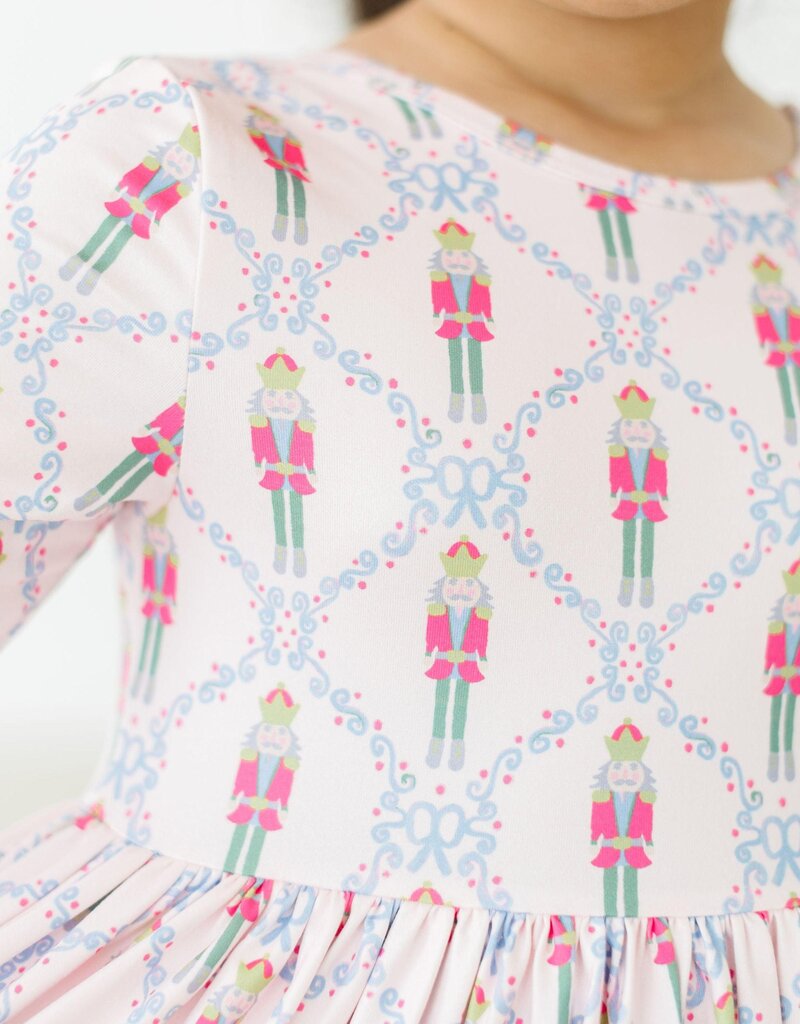 Mila & Rose Pink Nutcracker 3/4 Sleeve Pocket Twirl Dress