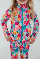 Mila & Rose Heart Hustle Full-Zip Ruffle Active Jacket