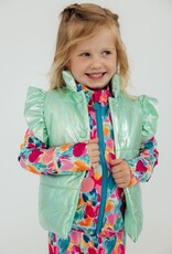 Mila & Rose Mint Iridescent Puffer Vest
