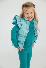 Mila & Rose Turquoise Dot Puffer Vest
