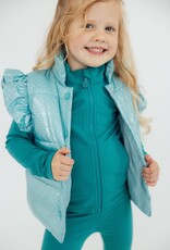 Mila & Rose Turquoise Dot Puffer Vest