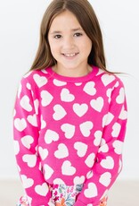 Mila & Rose Hot Pink Hearts Sweater