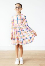 Mila & Rose Plaid About You L/S Pocket Twirl Dress